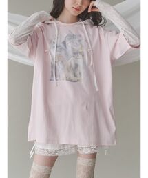 merry jenny | cat ribbon big tee　/　キャットリボンビックTee(Tシャツ/カットソー)