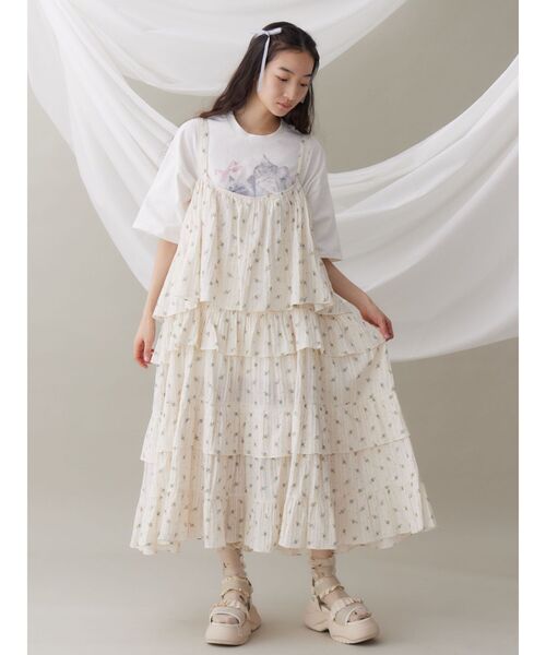 merry jenny（メリージェニー）の「cat ribbon big tee　/　キャットリボンビックTee（Tシャツ/カットソー・レディース・オフホワイト/ラベンダー/ピンク・FREE）」の21枚目の写真