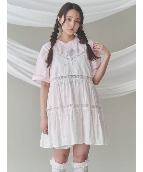 merry jenny（メリージェニー）の「cat ribbon big tee　/　キャットリボンビックTee（Tシャツ/カットソー・レディース・オフホワイト/ラベンダー/ピンク・FREE）」の22枚目の写真