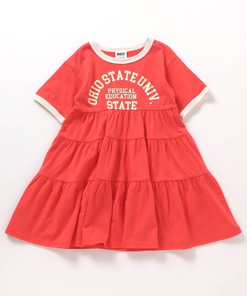 BREEZE(ブリーズ)の「【リンク/ジュニア対応】3色3柄カレッジティアードワンピース(ワンピース・キッズ・ネイビー/キナリ/レッド・80/90/100/110/120/130/140)」の11枚目の写真
