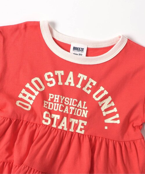 BREEZE(ブリーズ)の「【リンク/ジュニア対応】3色3柄カレッジティアードワンピース(ワンピース・キッズ・ネイビー/キナリ/レッド・80/90/100/110/120/130/140)」の15枚目の写真