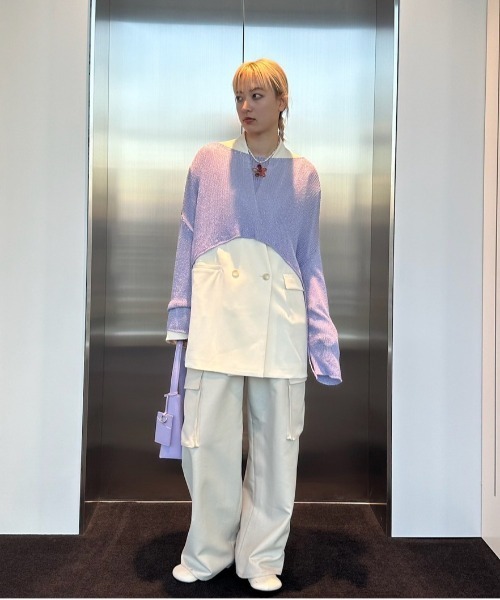 Ameri（アメリ）の「POLISHED STRAIGHT PANTS（スラックス・レディース・カーキ/ブラック/オフホワイト・SMALL/MEDIUM）」の5枚目の写真