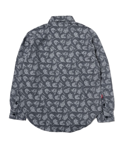 RADIO EVA(ラヂオエヴァ)の「RADIO EVA A272 EVANGELION MONOGRAM JACQUARD DENIM SHIRT(シャツ/ブラウス・メンズ・ブラック/ホワイト/インディゴブルー・FREE)」の21枚目の写真