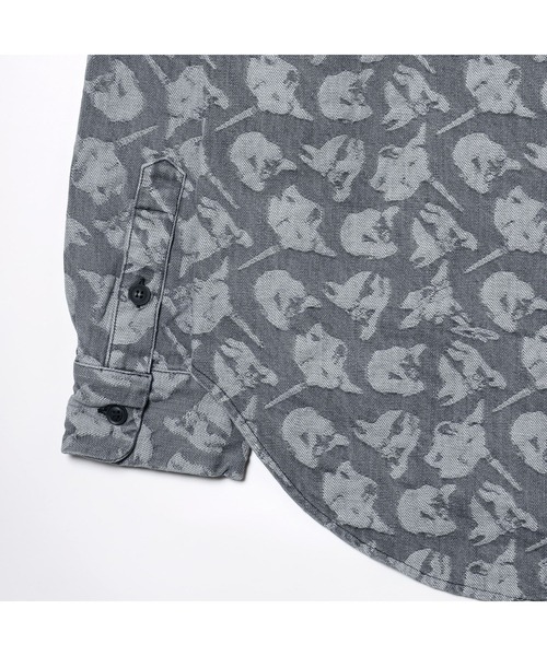 RADIO EVA(ラヂオエヴァ)の「RADIO EVA A272 EVANGELION MONOGRAM JACQUARD DENIM SHIRT(シャツ/ブラウス・メンズ・ブラック/ホワイト/インディゴブルー・FREE)」の13枚目の写真