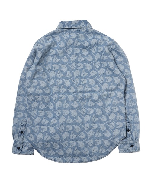 RADIO EVA(ラヂオエヴァ)の「RADIO EVA A272 EVANGELION MONOGRAM JACQUARD DENIM SHIRT(シャツ/ブラウス・メンズ・ブラック/ホワイト/インディゴブルー・FREE)」の16枚目の写真