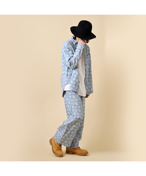 RADIO EVA(ラヂオエヴァ)の「RADIO EVA A272 EVANGELION MONOGRAM JACQUARD DENIM SHIRT(シャツ/ブラウス・メンズ・ブラック/ホワイト/インディゴブルー・FREE)」の15枚目の写真