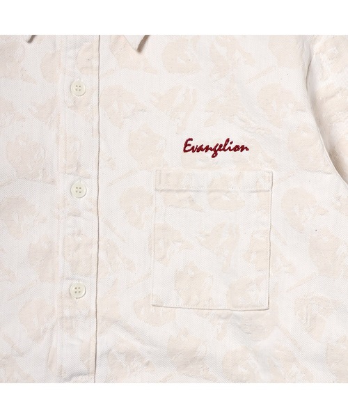 RADIO EVA(ラヂオエヴァ)の「RADIO EVA A272 EVANGELION MONOGRAM JACQUARD DENIM SHIRT(シャツ/ブラウス・メンズ・ブラック/ホワイト/インディゴブルー・FREE)」の6枚目の写真