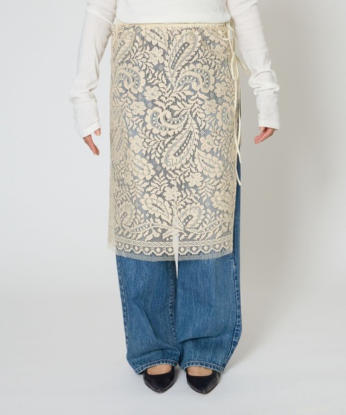 BABYLONE（バビロン）の「ラップレーススカート（スカート・レディース・ベージュ/ネイビー/ホワイト・フリー）」の11枚目の写真