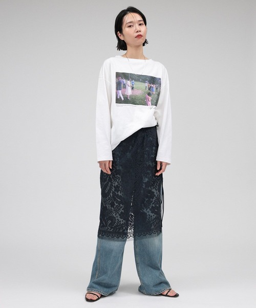 BABYLONE（バビロン）の「ラップレーススカート（スカート・レディース・ベージュ/ネイビー/ホワイト・フリー）」の21枚目の写真