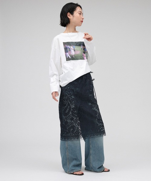 BABYLONE（バビロン）の「ラップレーススカート（スカート・レディース・ベージュ/ネイビー/ホワイト・フリー）」の22枚目の写真