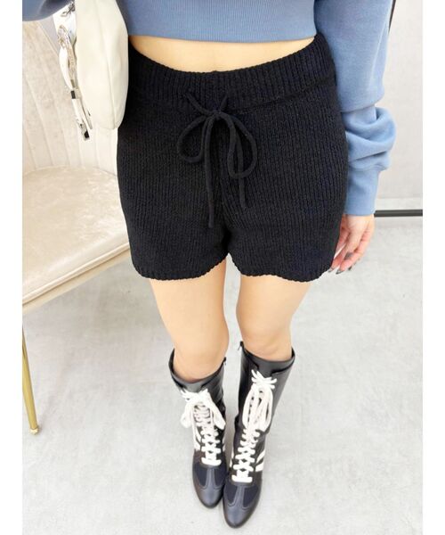 EVRIS（エヴリス）の「ポケットニットショートパンツ（その他パンツ・レディース・ブラック/アイボリー・FREE）」の19枚目の写真