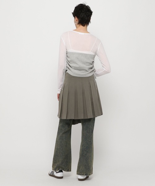 3.3 Field Trip （3.3フィールドトリップ）の「3.3 Field Trip／ビスチェレイヤードロングスリーブ（Tシャツ/カットソー・レディース・チャコール/ホワイト/ブルー・FREE）」の13枚目の写真