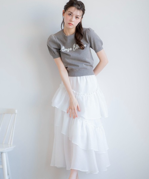 NOELA(ノエラ)の「レタリング刺繍ニット(ニット/セーター・レディース・ホワイト/チャコールグレー/ピンク・フリー)」の20枚目の写真