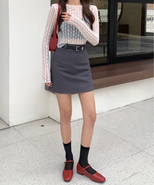 kirakiraShop（キラキラショップ）の「花柄 レース シアー トップス（Tシャツ/カットソー・レディース・ブラック/ホワイト・FREE）」の7枚目の写真