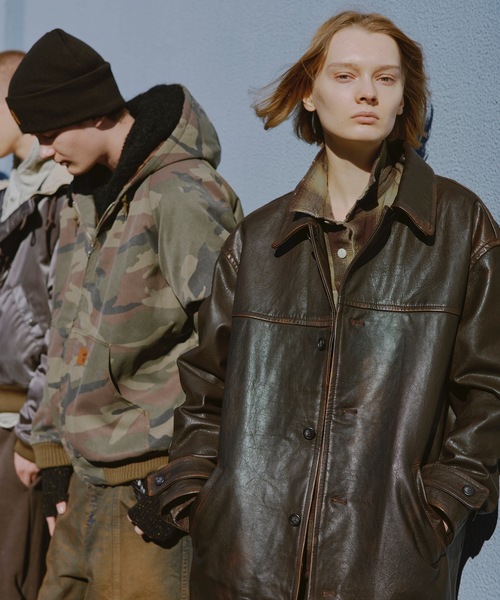 LEATHER CAR COAT 【公式通販】