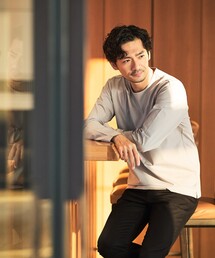 ABAHOUSE GRAY | 【通年生地使用】シルケット天竺 長袖Tシャツ(Tシャツ/カットソー)