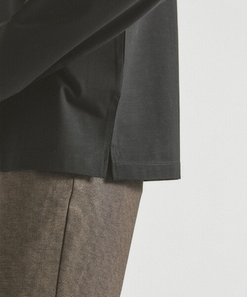 ABAHOUSE GRAY（アバハウスグレイ）の「【オールシーズン】シルケット天竺 長袖Tシャツ（Tシャツ/カットソー・メンズ・ブラック/グレイッシュベージュ/ホワイト/ネイビー・44/50/48/46）」の7枚目の写真