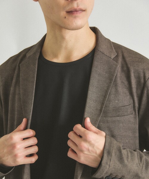 ABAHOUSE GRAY（アバハウスグレイ）の「【オールシーズン】シルケット天竺 長袖Tシャツ（Tシャツ/カットソー・メンズ・ブラック/グレイッシュベージュ/ホワイト/ネイビー・44/50/48/46）」の10枚目の写真