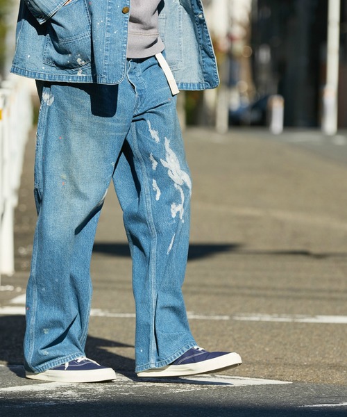 セール】Lee/リー シンチバック付き ワイドペインターデニムパンツ
