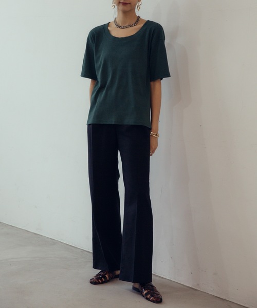 CIEL'AIR（シエルエアー）の「Camisole Dress + Short Sleeve Pullover（ワンピース・レディース・ブラック/グリーン・FREE）」の13枚目の写真