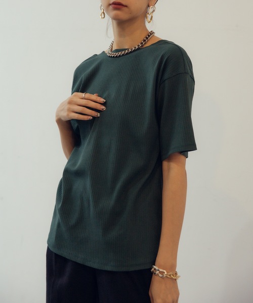 CIEL'AIR（シエルエアー）の「Camisole Dress + Short Sleeve Pullover（ワンピース・レディース・ブラック/グリーン・FREE）」の18枚目の写真