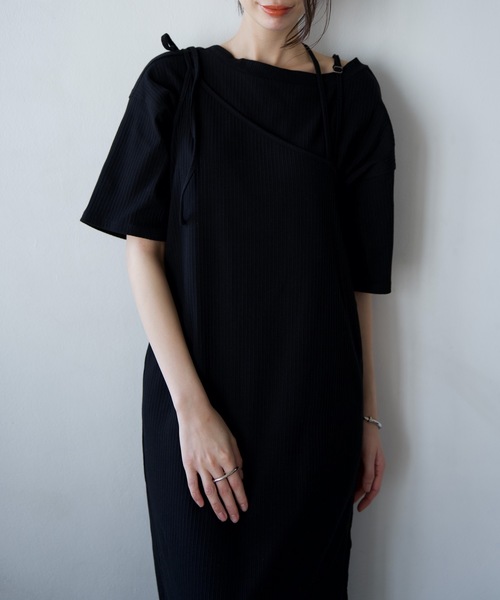 セール】Camisole Dress + Short Sleeve Pullover（ワンピース