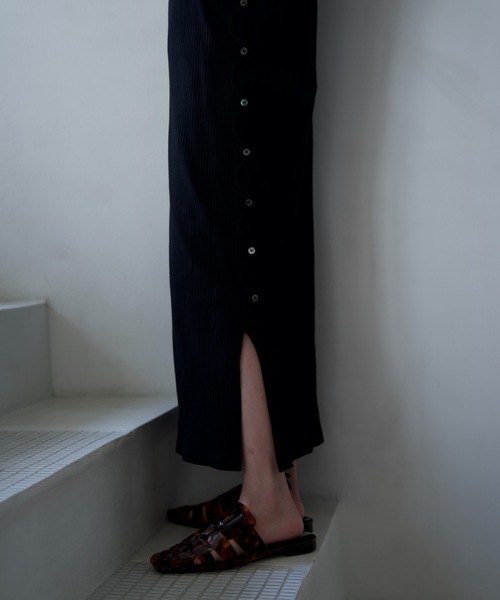 CIEL'AIR（シエルエアー）の「Camisole Dress + Short Sleeve Pullover（ワンピース・レディース・ブラック/グリーン・FREE）」の12枚目の写真