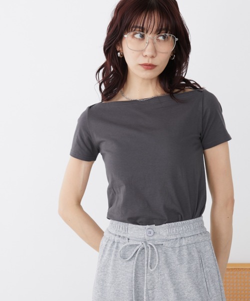 Auntie Rosa Holiday(アンティローザホリデー)の「ベアテンオフショルプルオーバー(Tシャツ/カットソー・レディース・オフホワイト/チャコールグレー/ブラック・FREE)」の11枚目の写真