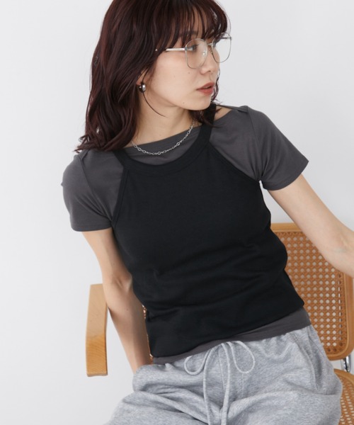 Auntie Rosa Holiday(アンティローザホリデー)の「ベアテンオフショルプルオーバー(Tシャツ/カットソー・レディース・オフホワイト/チャコールグレー/ブラック・FREE)」の5枚目の写真