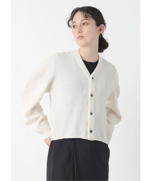 Plantation(プランテーション)の「(H)2 FACE KNIT / カーディガン / (O)(カーディガン/ボレロ・レディース・オフホワイト/ブラック・M size)」の1枚目の写真