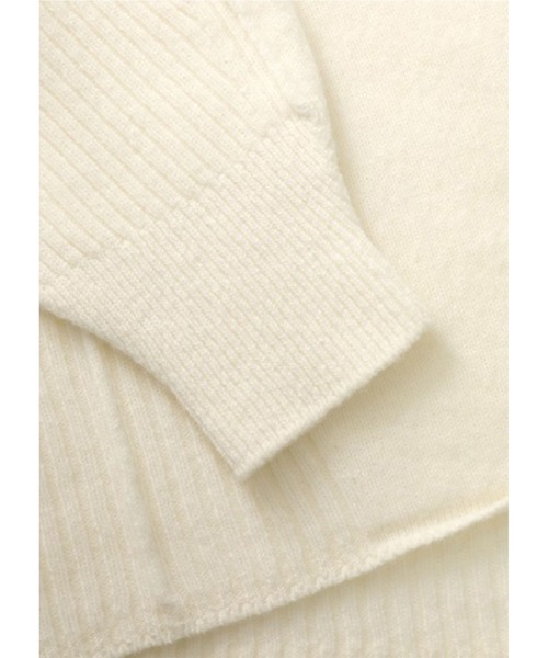 Plantation(プランテーション)の「(H)2 FACE KNIT / カーディガン / (O)(カーディガン/ボレロ・レディース・オフホワイト/ブラック・M size)」の8枚目の写真