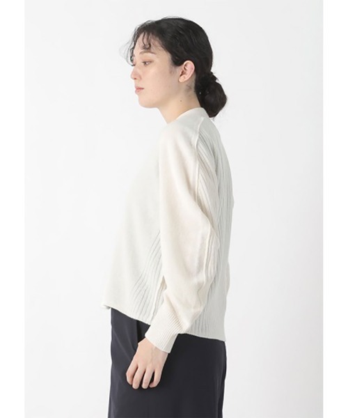 Plantation(プランテーション)の「(H)2 FACE KNIT / カーディガン / (O)(カーディガン/ボレロ・レディース・オフホワイト/ブラック・M size)」の6枚目の写真