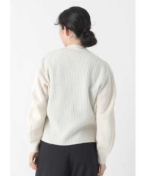 Plantation(プランテーション)の「(H)2 FACE KNIT / カーディガン / (O)(カーディガン/ボレロ・レディース・オフホワイト/ブラック・M size)」の5枚目の写真