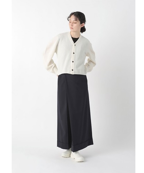 Plantation(プランテーション)の「(H)2 FACE KNIT / カーディガン / (O)(カーディガン/ボレロ・レディース・オフホワイト/ブラック・M size)」の4枚目の写真