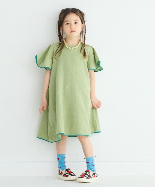 MARKEY'S(マーキーズ)の「Wガーゼベルスリーブワンピース(ワンピース・キッズ・ラベンダー/モスグリーン/ブラック・80/90/100/110/120/130/140/150)」の18枚目の写真