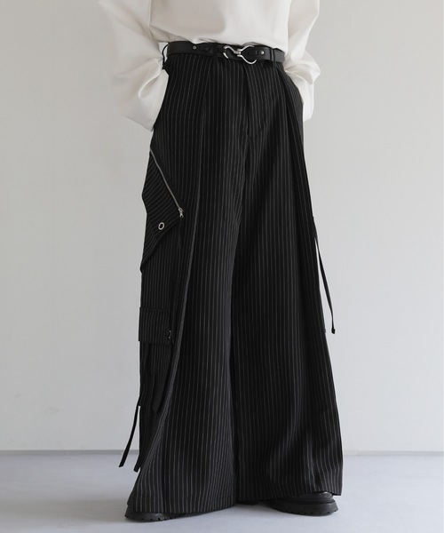 MAHF ボックスアノラック✖️パンツ センタープレスワイドバギースラックス（スラックス）｜epnok