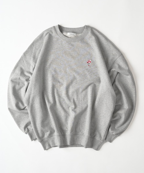 ONCILY(オンシェリー)の「ONE-POINT LOGO VOLUME SWEAT / ワンポイントロゴボリュームスウェット(スウェット・メンズ・ネイビー/ブラック/グレー・SMALL/MEDIUM/LARGE)」の3枚目の写真