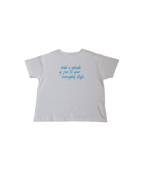antiqua(アンティカ)の「手描き風ロゴTシャツ(Tシャツ/カットソー・レディース・グレー系その他/ブラック系その他/ホワイト系その他・ONE SIZE)」の5枚目の写真