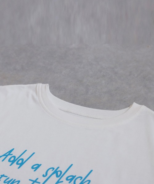 antiqua(アンティカ)の「手描き風ロゴTシャツ(Tシャツ/カットソー・レディース・グレー系その他/ブラック系その他/ホワイト系その他・ONE SIZE)」の8枚目の写真