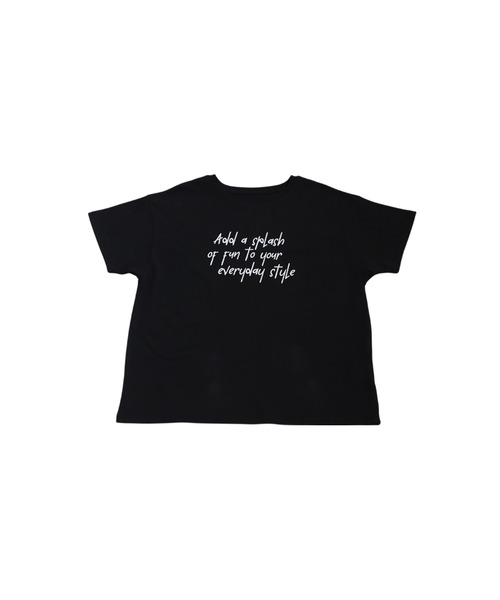 antiqua(アンティカ)の「手描き風ロゴTシャツ(Tシャツ/カットソー・レディース・グレー系その他/ブラック系その他/ホワイト系その他・ONE SIZE)」の6枚目の写真