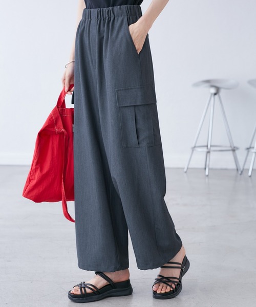 ROPE' PICNIC(ロペピクニック)の「【UVカット・接触冷感・イージーケア】イージーカーゴパンツ(カーゴパンツ・レディース・ブラック/ベージュ/ネイビー/グレー・36/38/40)」の4枚目の写真