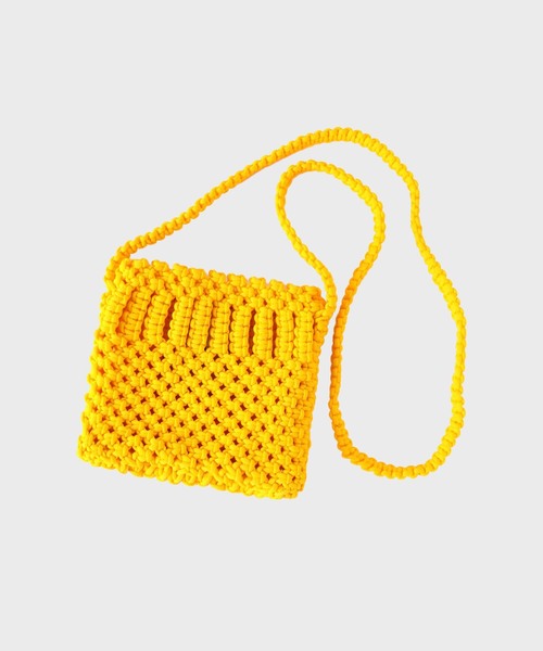 SUBLIME（サブライム）の「【SUBLiME/サブライム】HAND ROPE SACOCHE / ハンドロープサコッシュ（ショルダーバッグ・メンズ・イエロー/ネイビー/レッド/グリーン/ホワイト/ブラック・FREE）」の5枚目の写真