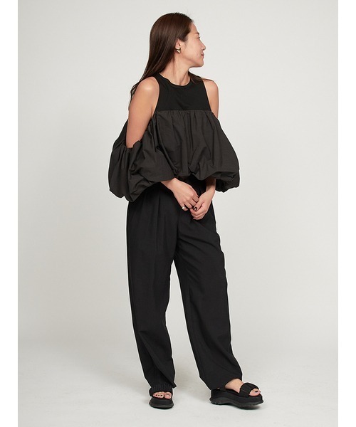 emmi（エミ）の「オフショルドッキングブラウス（シャツ/ブラウス・レディース・ブラック/ホワイト/ブラウン・FREE）」の18枚目の写真