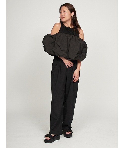 emmi（エミ）の「オフショルドッキングブラウス（シャツ/ブラウス・レディース・ブラック/ホワイト/ブラウン・FREE）」の19枚目の写真