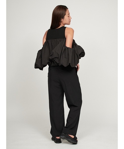 emmi（エミ）の「オフショルドッキングブラウス（シャツ/ブラウス・レディース・ブラック/ホワイト/ブラウン・FREE）」の20枚目の写真