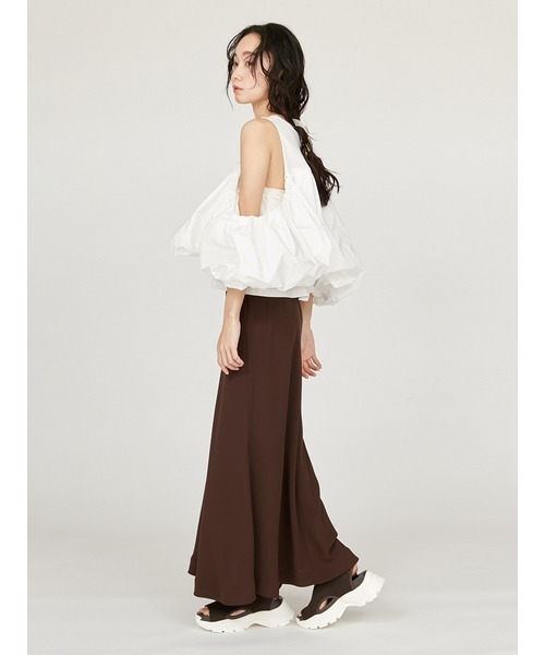 emmi（エミ）の「オフショルドッキングブラウス（シャツ/ブラウス・レディース・ブラック/ホワイト/ブラウン・FREE）」の14枚目の写真