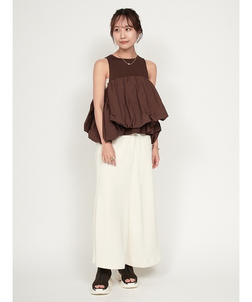 emmi（エミ）の「オフショルドッキングブラウス（シャツ/ブラウス・レディース・ブラック/ホワイト/ブラウン・FREE）」の16枚目の写真