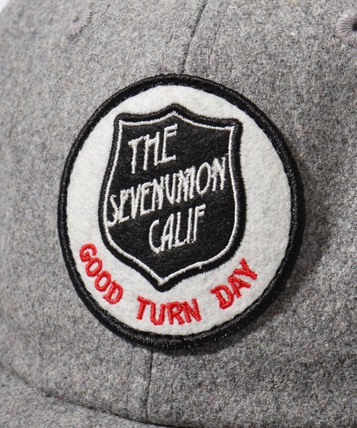 7Union(セブンユニオン)の「7UNION GOOD TURN DAY 6パネル ワッペン メルトン ベースボールキャップ(キャップ・メンズ・レッド/ネイビー/ブラック/グレー・FREE)」の10枚目の写真