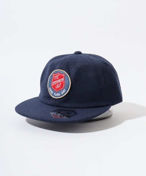 7Union(セブンユニオン)の「7UNION GOOD TURN DAY 6パネル ワッペン メルトン ベースボールキャップ(キャップ・メンズ・レッド/ネイビー/ブラック/グレー・FREE)」の6枚目の写真