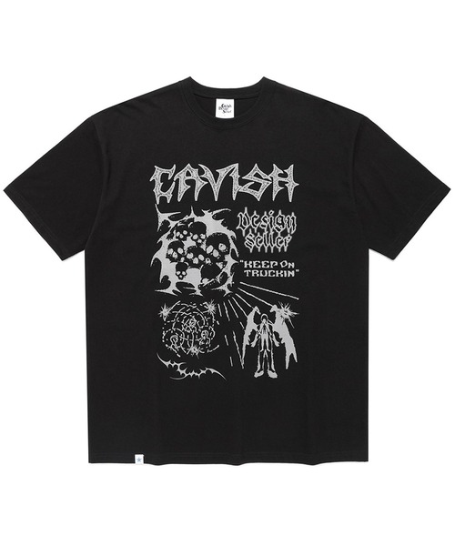 Tシャツ・カットソー CAVISH PIGMENT SELLER LOGO LS TEE 4BFT297 KOM tシャツ A'GEM/9 × .kom 「CAVISH/カビシ」 PIGMENT SELLER